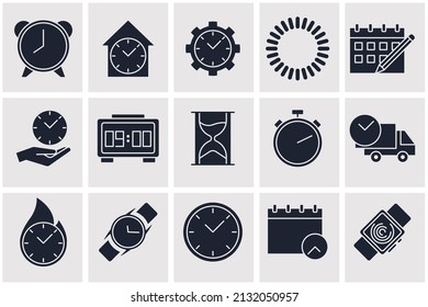Time set icon symbol template for graphic and web design collection logo vector illustration