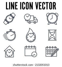 Time set icon symbol template for graphic and web design collection logo vector illustration