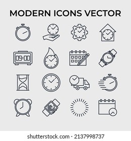 Plantilla de símbolo de icono de conjunto de tiempo para ilustración vectorial de colección de diseño gráfico y web