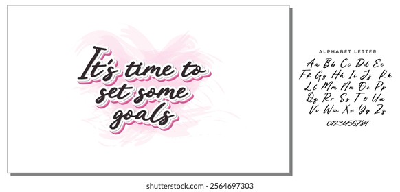 It's time to set some goals, Vector illustration isolated on white background. Concept of personal scheduling template. 