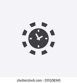 time setting gear watch cut identity template icon design element