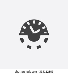 time setting gear watch cut identity template icon design element