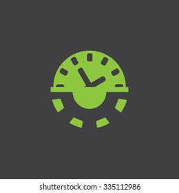 time setting gear watch cut identity template icon design element