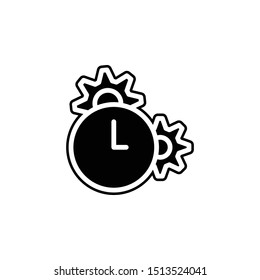 Time, setting icon. Simple glyph, flat vector of time icons for ui and ux, website or mobile application