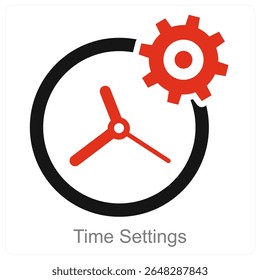 Time Settings vector icon concept design
