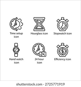 Configuración de tiempo, Reloj de arena, Cronómetro, Reloj de mano, 24 horas, Eficiencia, icono