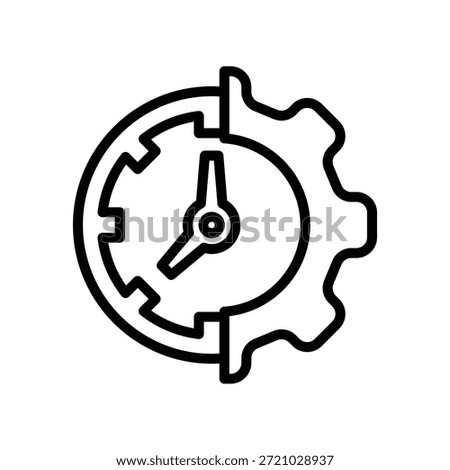 Time setup icon, Line Vector graphics