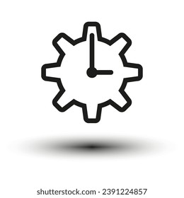 Time setup icon. Vector illustration. EPS 10.