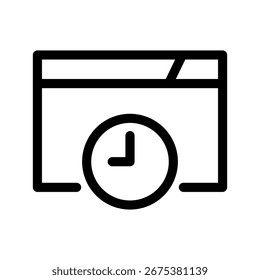 Icono de la hoja de tiempo Ilustración de diseño de símbolo de Vector