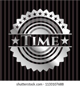 Time silvery emblem