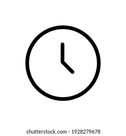 Time simple icon vector illustration in outline style