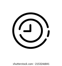 Time simple icon vector illustration in outline style