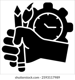 Time Simple Icon Vector Illustration Concept