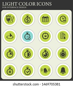 Time simply icons for web and user interface