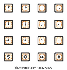 Time simply icons for web and user interfaces