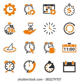Time simply icons for web and user interfaces