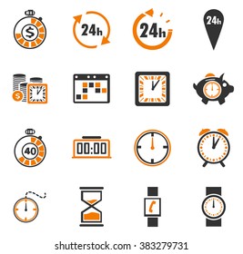 Time simply icons for web and user interfaces