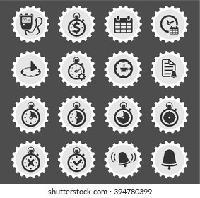 Time simply icons for web and user interface
