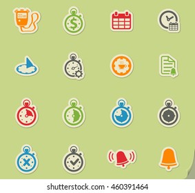 Time simply icons for web and user interface