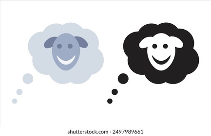 Time for sleep flat Cloud free iconRelaxing and Blissful dream  Character illustration