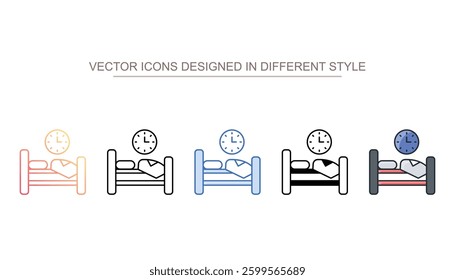 Time To Sleep icon design with white background stock illustration