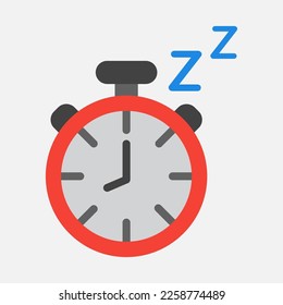 Time to sleep icon in flat style, use for website mobile app presentation