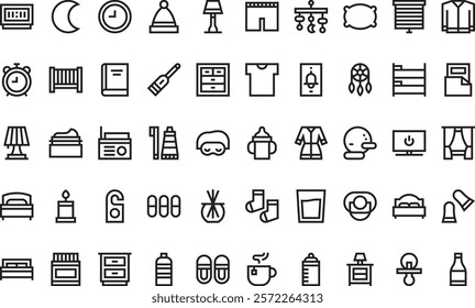 Time to sleep icons High-Quality Vector Icons Collection with Editable Stroke. Ideal for Professional and Creative Projects.