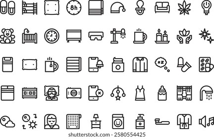 Time to sleep icons High-Quality Vector Icons Collection with Editable Stroke. Ideal for Professional and Creative Projects