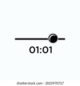 Time Slider Icon. Duration Counter Symbol  - Vector.