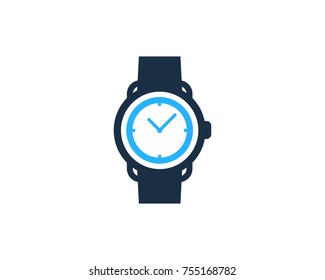 Time Smart Watch Icon Logo Design Element