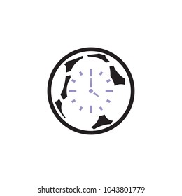 Time Soccer Logo Icon Design