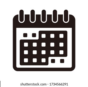 Time span vector icon illustration. 1 month, monthly