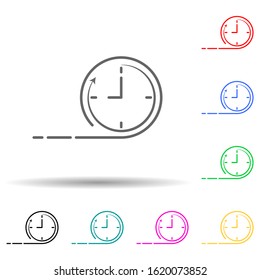 time speed clock multi color style icon. Simple glyph, flat vector of speed icons for ui and ux, website or mobile application