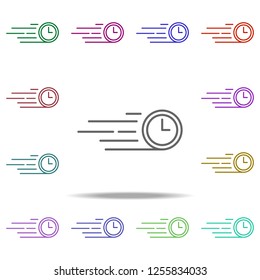 Time speed icon. Element of time value icon for mobile concept and web apps. Thin line Time speed icon can be used for web and mobile on white background