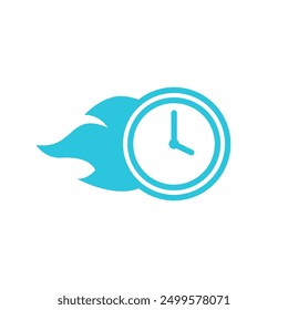 Time speed icon. Isolated on white background. 