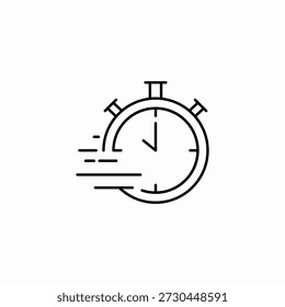time speed icon sign vector