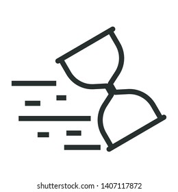 time speed - minimal line web icon. simple vector illustration. concept for infographic, website or app.