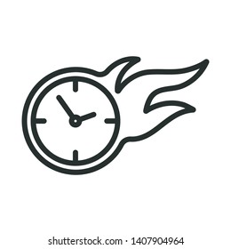 time speed - minimal line web icon. simple vector illustration. concept for infographic, website or app.