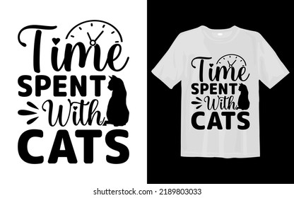 Time Spent with Cats Svg T Shirt