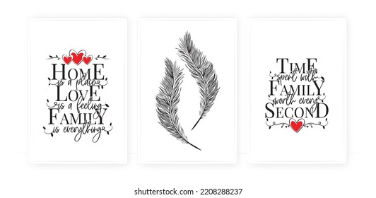 Time spent with the family worth every second, vector. Family love quotes. Positive thinking, affirmation. Wording design isolated on white background, lettering. Wall decal, wall art, artwork