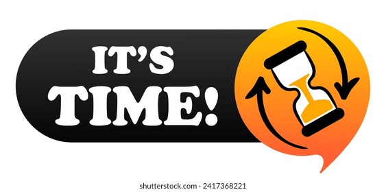 Its time with spiral illustration. Mail, courier, parcel, home, food, goods, order, car, logistics. Vector icon for business and advertising