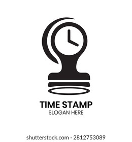 Time Stamp logo displays a minimalist, geometric representation of a clock mechanism integrated with digital markers, symbolizing precision and chronological tracking. This clean, efficient design is perfect for time-tracking software companies, project management platforms, logistics and supply chain businesses, or digital security services seeking to emphasize accuracy, reliable timing, and professional order in fast-paced operational environments.