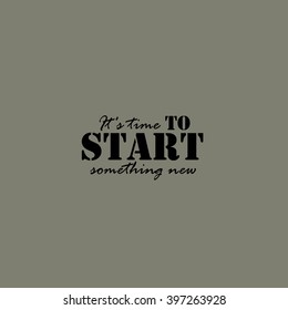 It's time to start something new card.