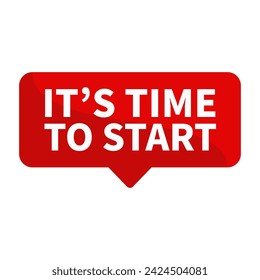 Its Time To Start Text In Red Rectangle Shape For Sale Promotion Business Marketing Social Media Information Announcement
