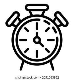 Time stopwatch icon. Outline time stopwatch vector icon for web design isolated on white background