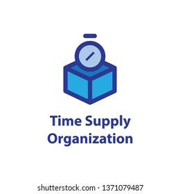 Time stopwatch supply logo vector isolated