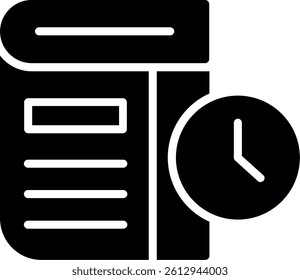 Time to study Glyph Icon Vector Design