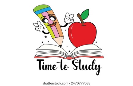 Time to Study PNG T-Shirt Design