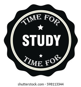 Time For Study Stamp.Sign.Seal.Logo