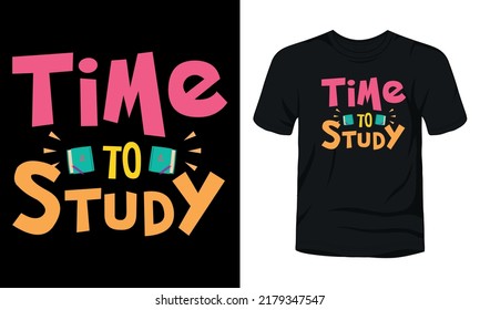 Time to study t-shirt template